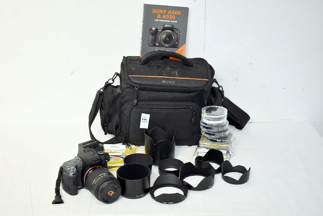 Sony A550 Camera with Lens Hoods and Assorted (1 of 4)