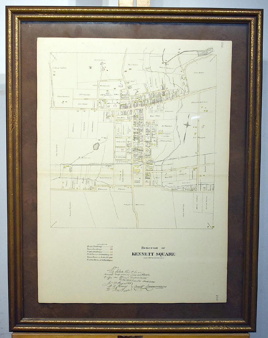 Framed Map of the Borough of Square