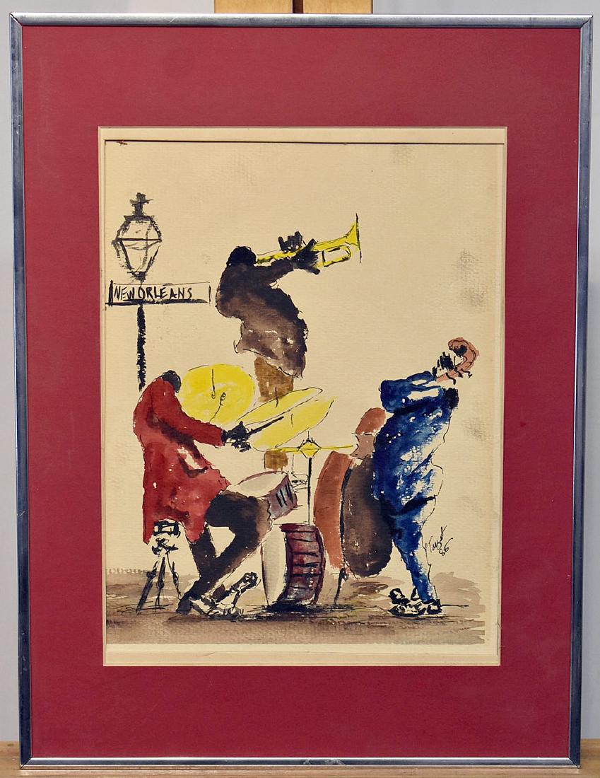 Ken Touzet. Watercolor, Preservation Hall (1 of 3)