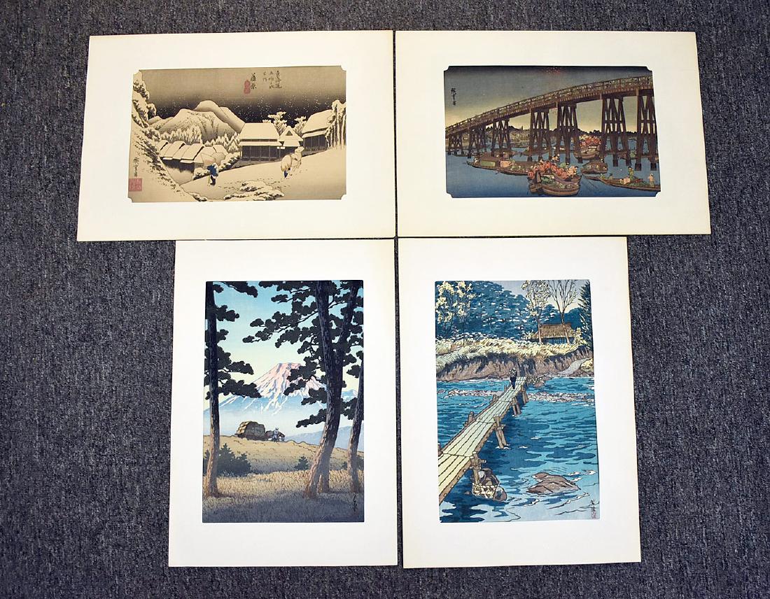 Four Japanese Woodblock Prints (1 of 3)