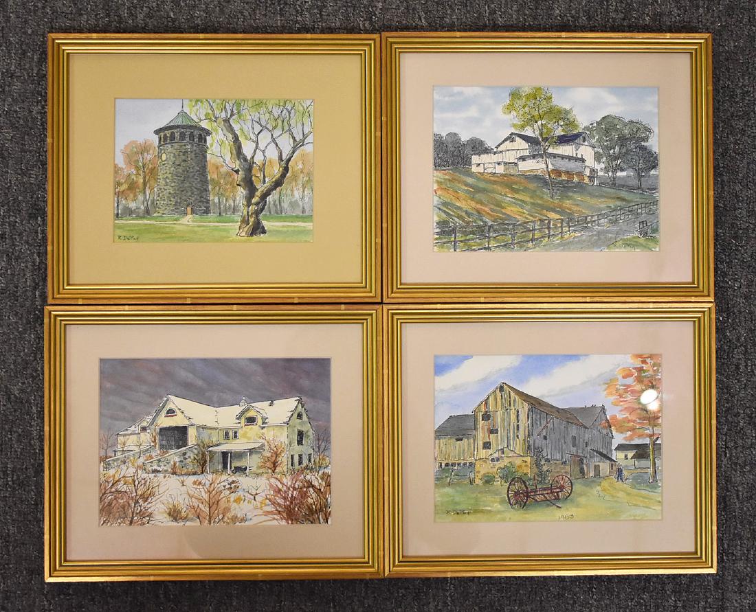 Robert DePuy. Four Watercolor Landscapes (1 of 3)