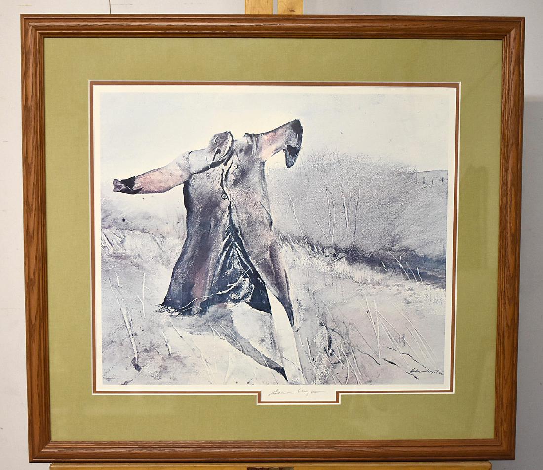 Signed Andrew Wyeth Print, Benny's Scarecrow (1 of 2)