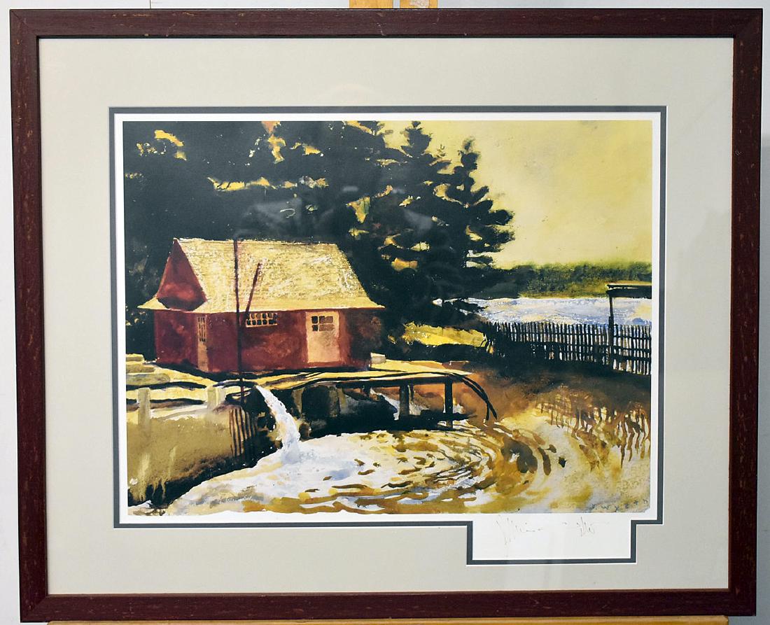 Signed Jamie Wyeth Print, Landscape with Well (1 of 2)