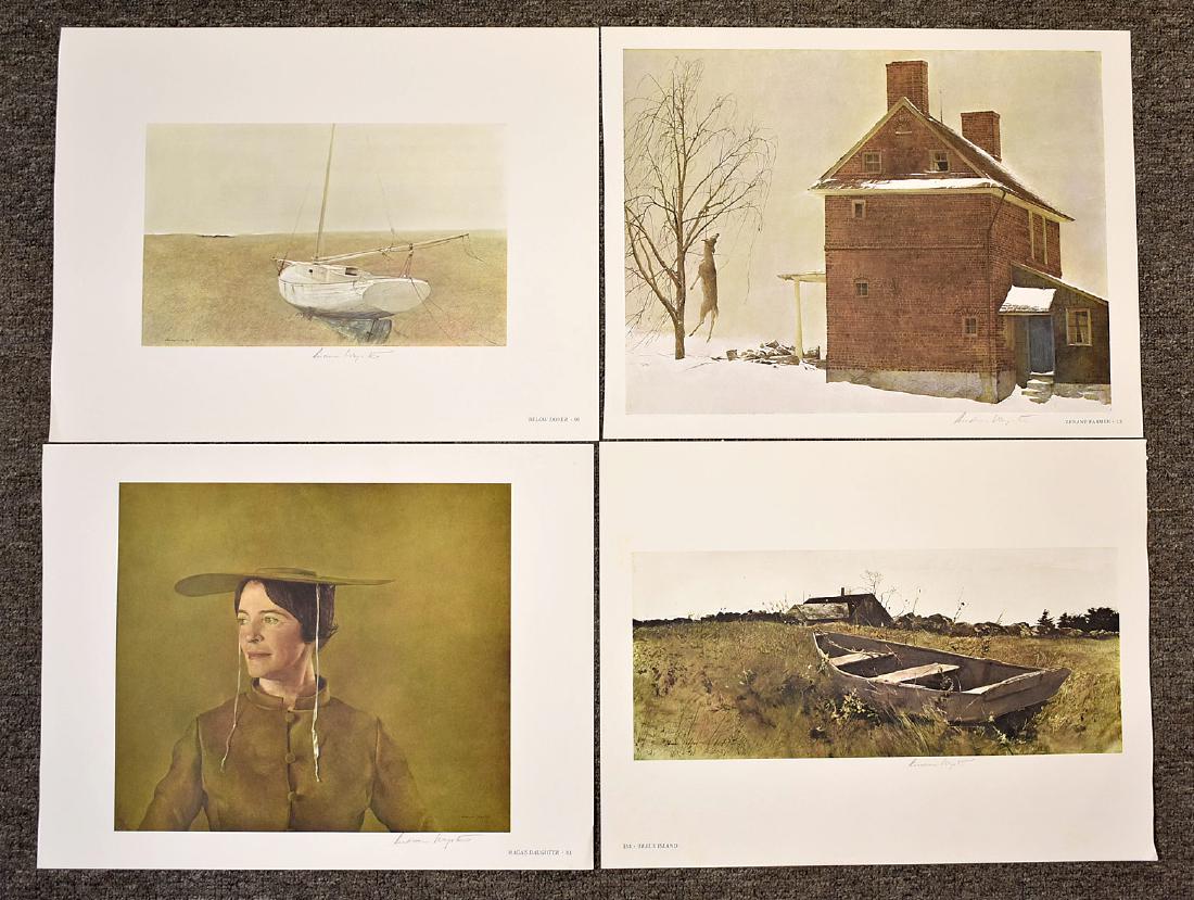 Four Signed Andrew Wyeth Bookplate Prints (1 of 2)