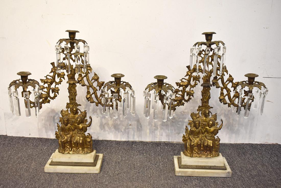Two-Piece Brass Figural Girandole Set (1 of 1)