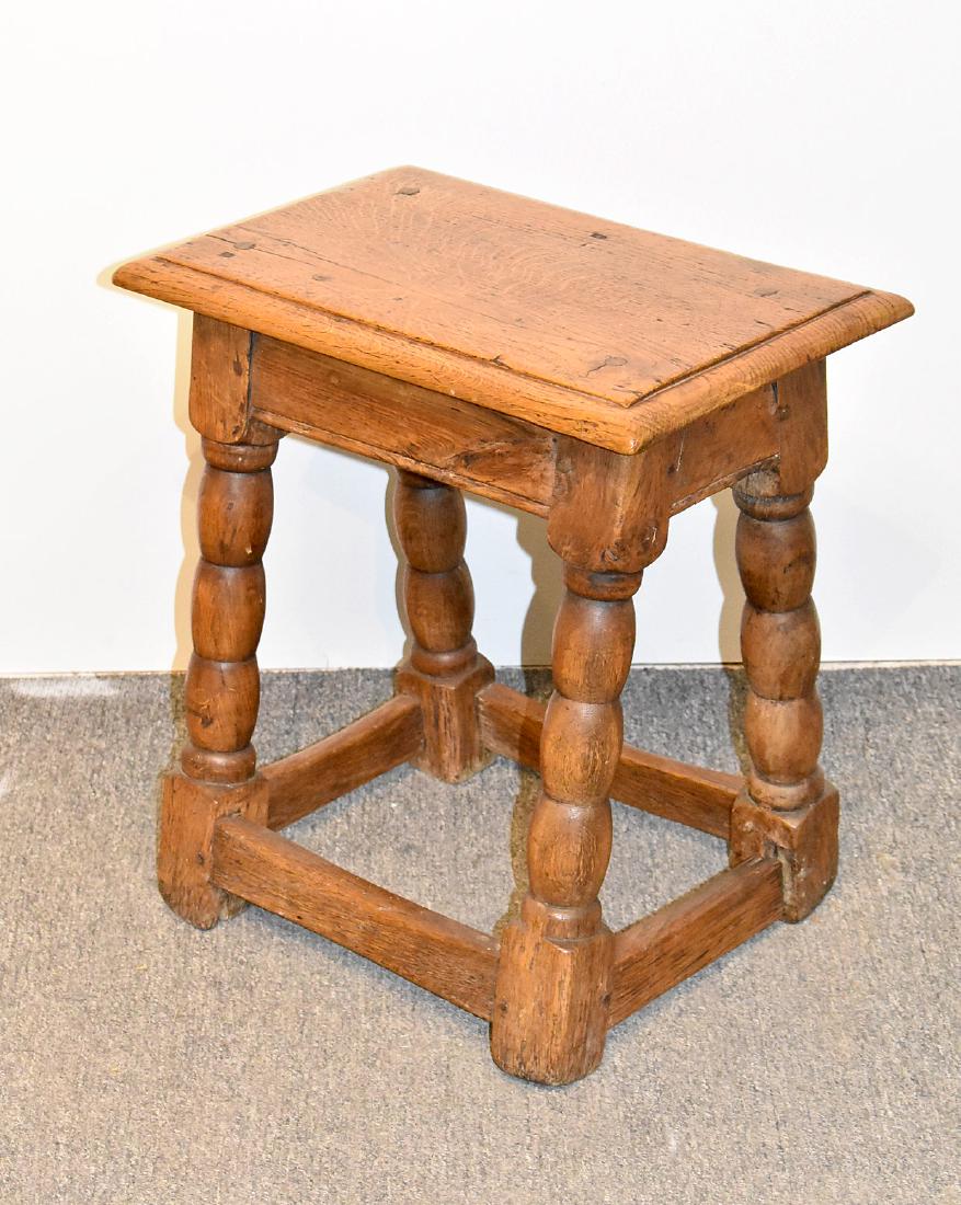Jacobean Joined Oak Stool (1 of 3)