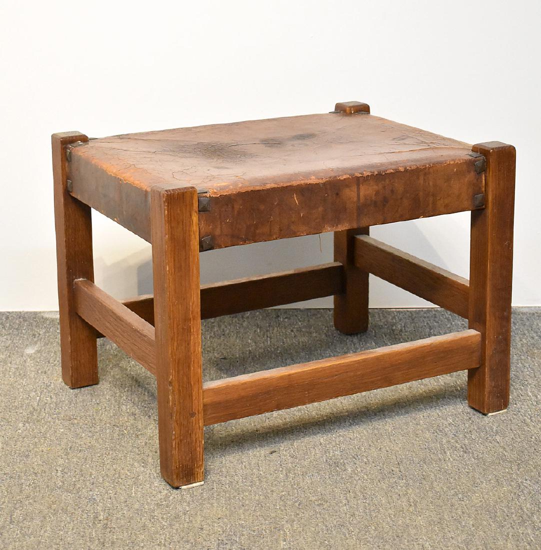 Attrib. Gustave Stickley Oak Footstool (1 of 3)