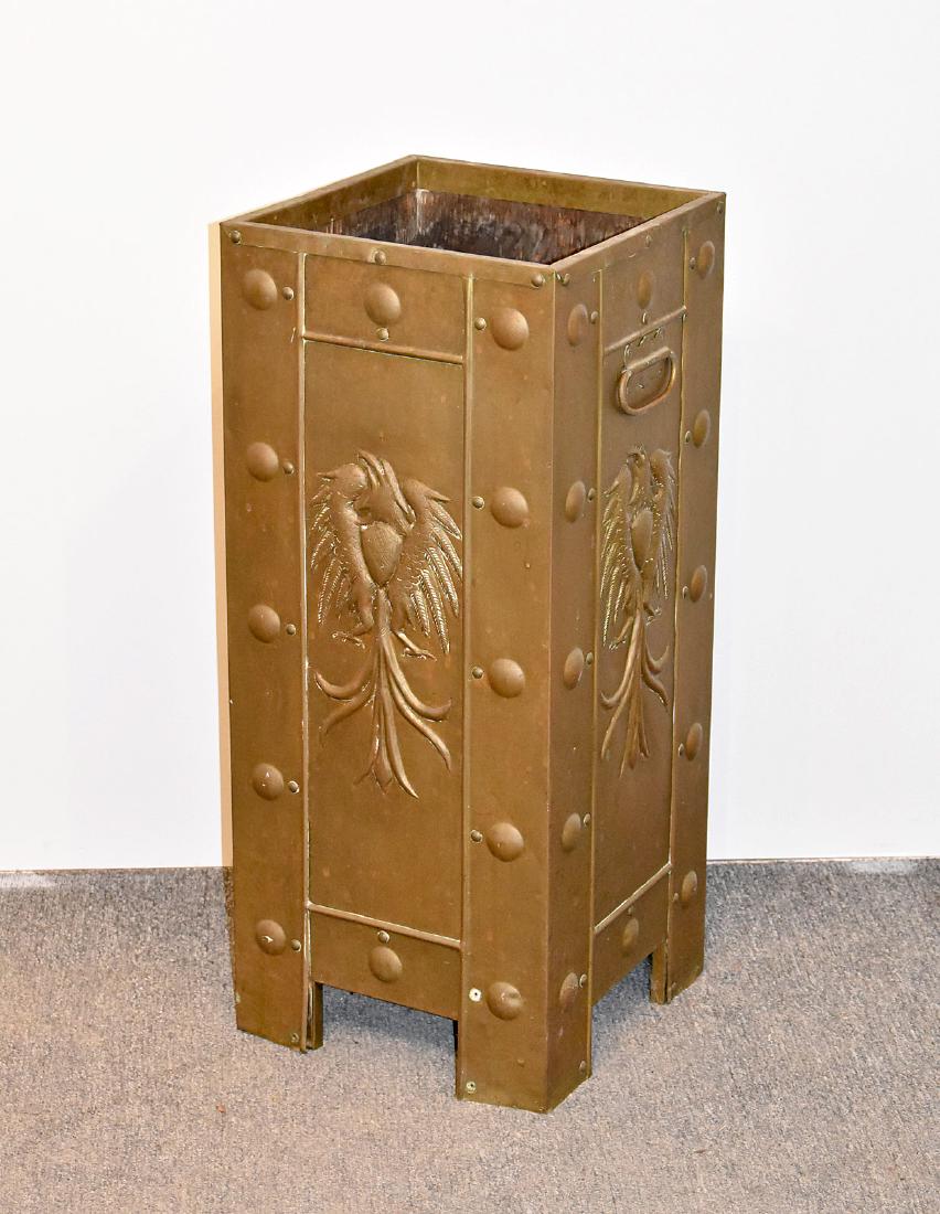Arts & Crafts Brass Umbrella Stand (1 of 2)
