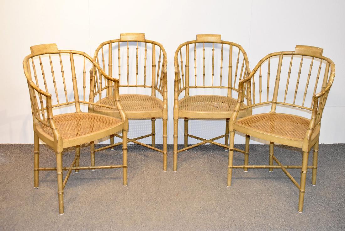 Four Baker Faux Bamboo Chairs (1 of 3)