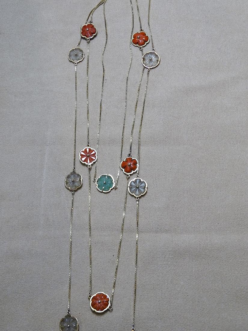 Three Gold Floral Necklaces (1 of 4)