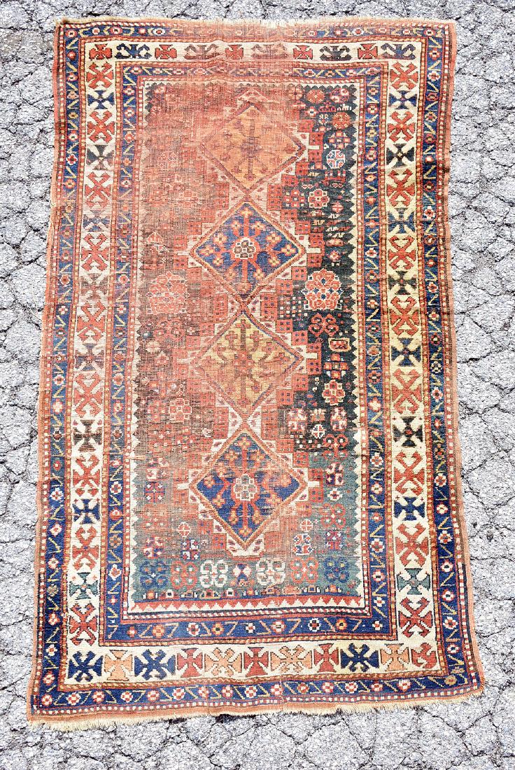 Caucasian Area Carpet, 6ft 8in x 3ft 7in (1 of 5)