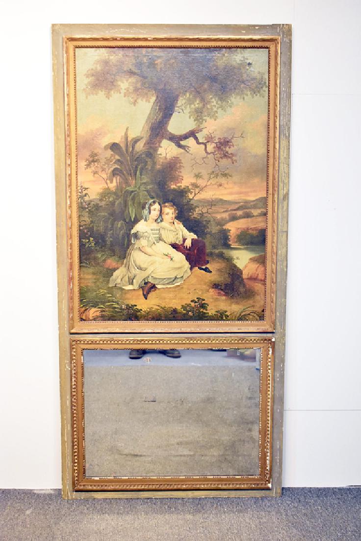 19th Century Trumeau Mirror (1 of 3)