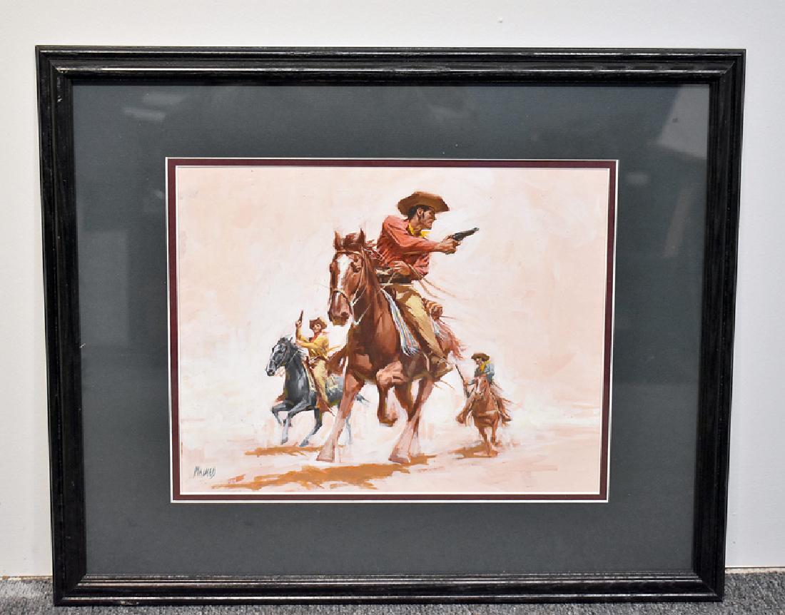 Joel Malmed. Watercolor/Gouache, Cowboys (1 of 3)