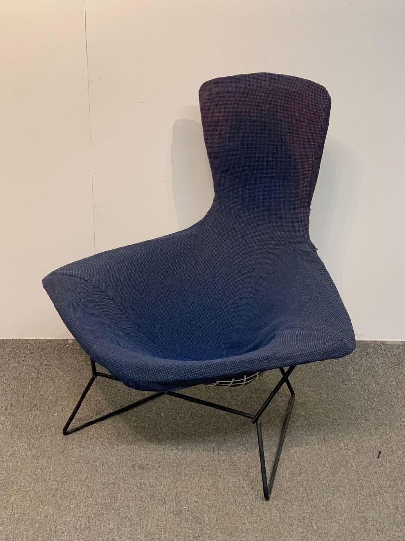 Harry Bertoia/Knoll Bird Chair: A Harry Bertoia for Knoll Associates "Bird" chair with original upholstery and enameled frame. Upholstery tag. Chair: 39in tall x 38in wide x 32in deep.