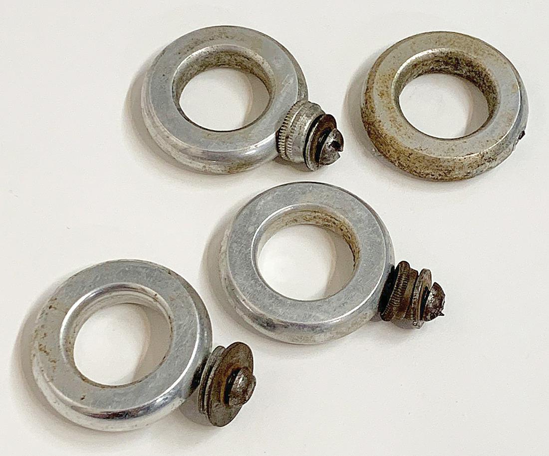 Four Paul McCobb Ring Pulls: A lot of four Paul McCobb Planner Group ring drawer pulls. 1-1/2in diameter. Provenance: The Adelman Estate Collection, Hockessin DE.