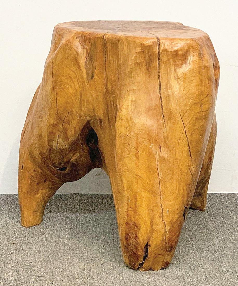 Free-form Root Stool: A free-form root stool. 15in tall x 14in wide x 12in deep.