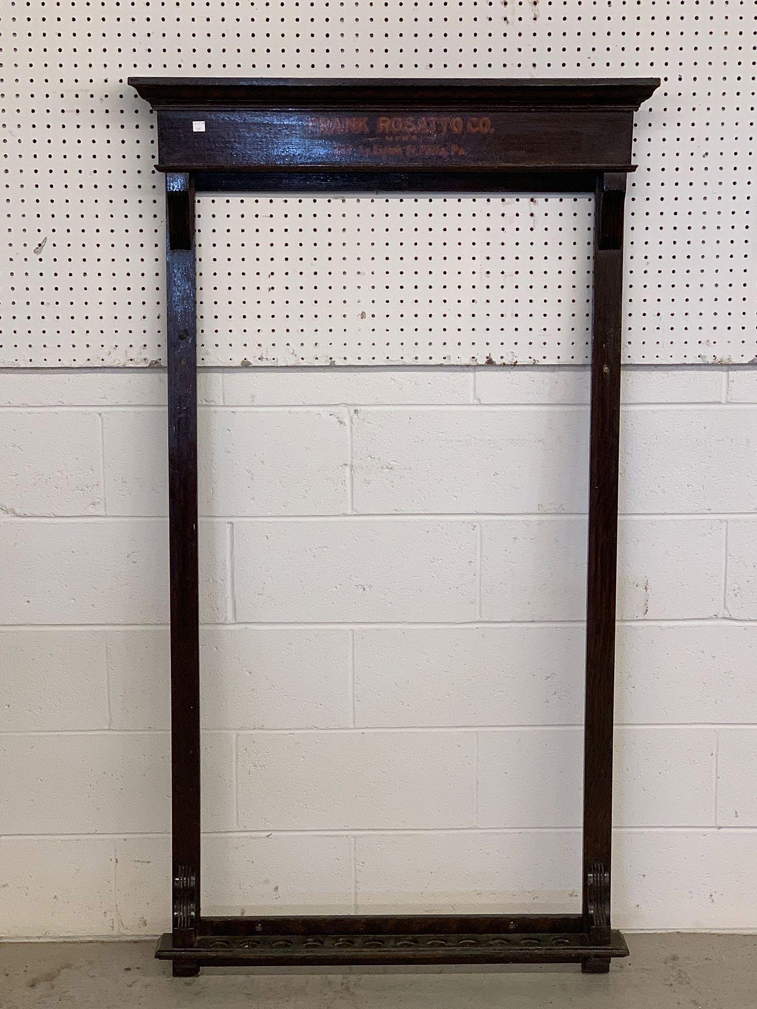 Frank Rosatto Oak Pool Cue Rack (1 of 4)