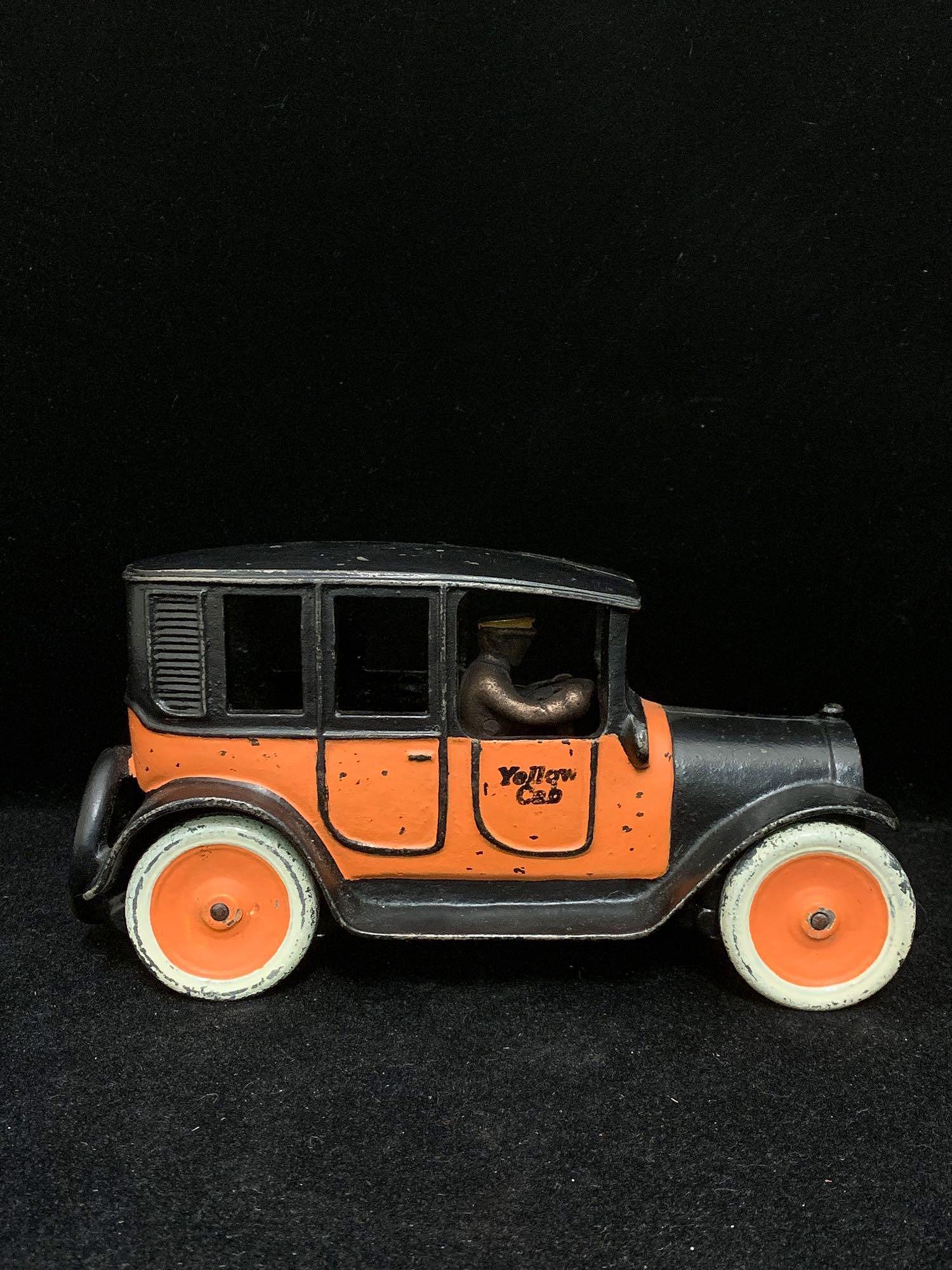 Cast Iron Arcade Yellow Cab Toy (1 of 6)