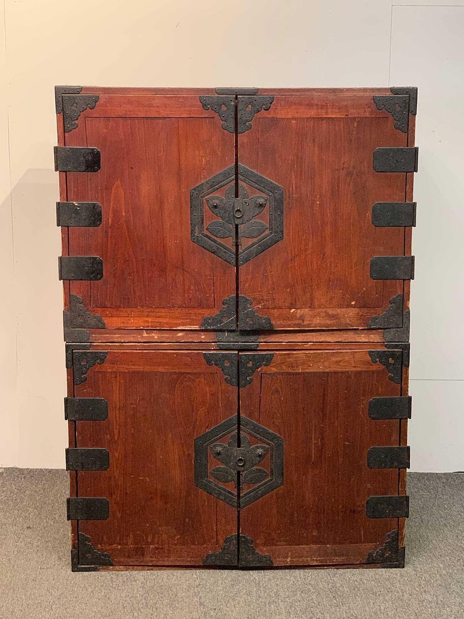 Two-Part Japanese Tansu Cabinet (1 of 4)