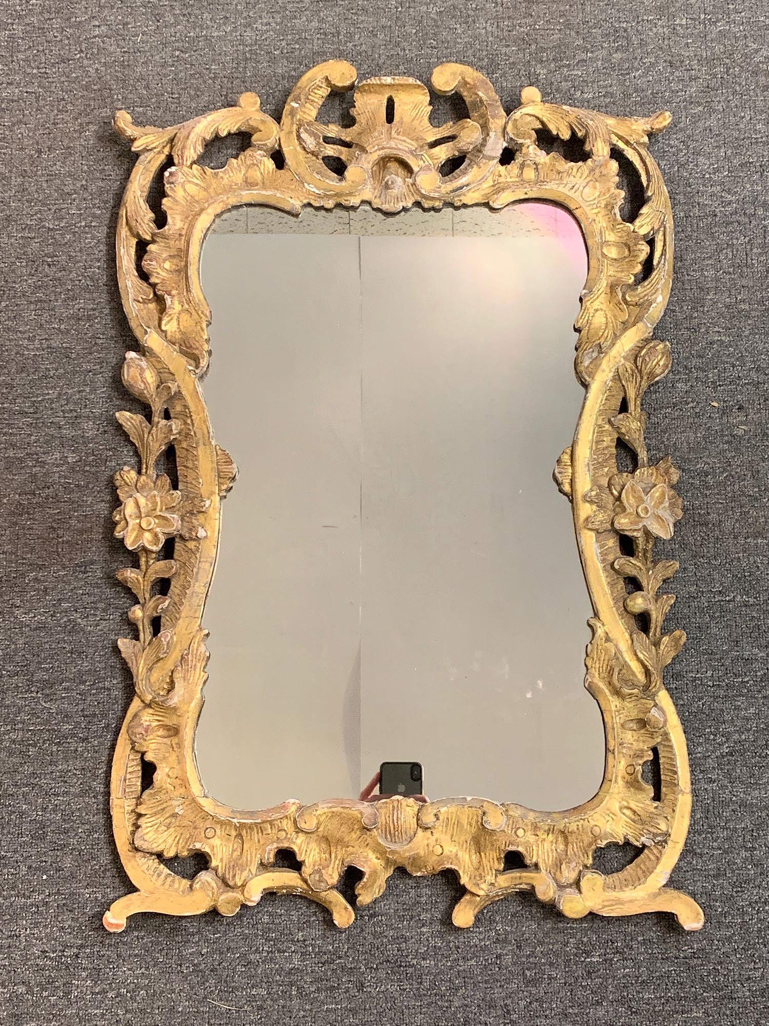 Antique Continental Gilt Mirror (1 of 4)