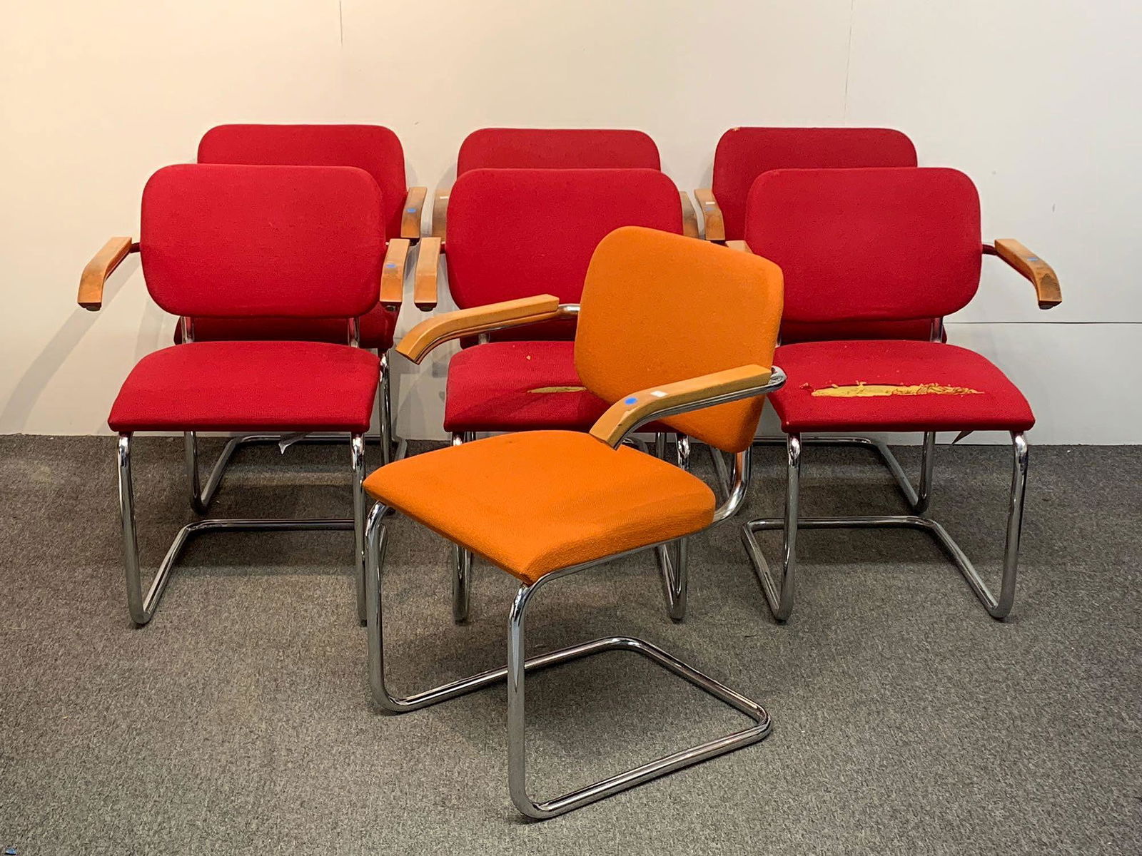 Seven Marcel Breuer Cesca Armchairs (1 of 4)