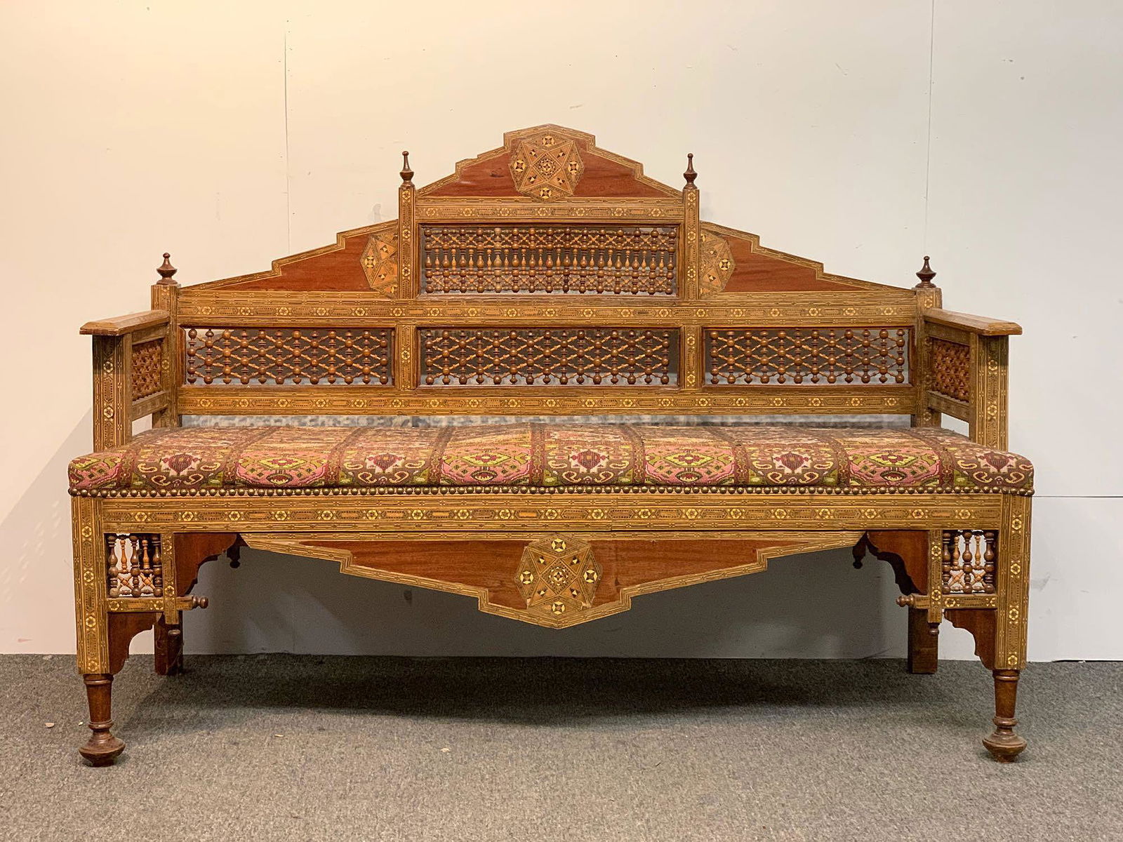 Syrian Mosaic Inlaid Settee (1 of 5)