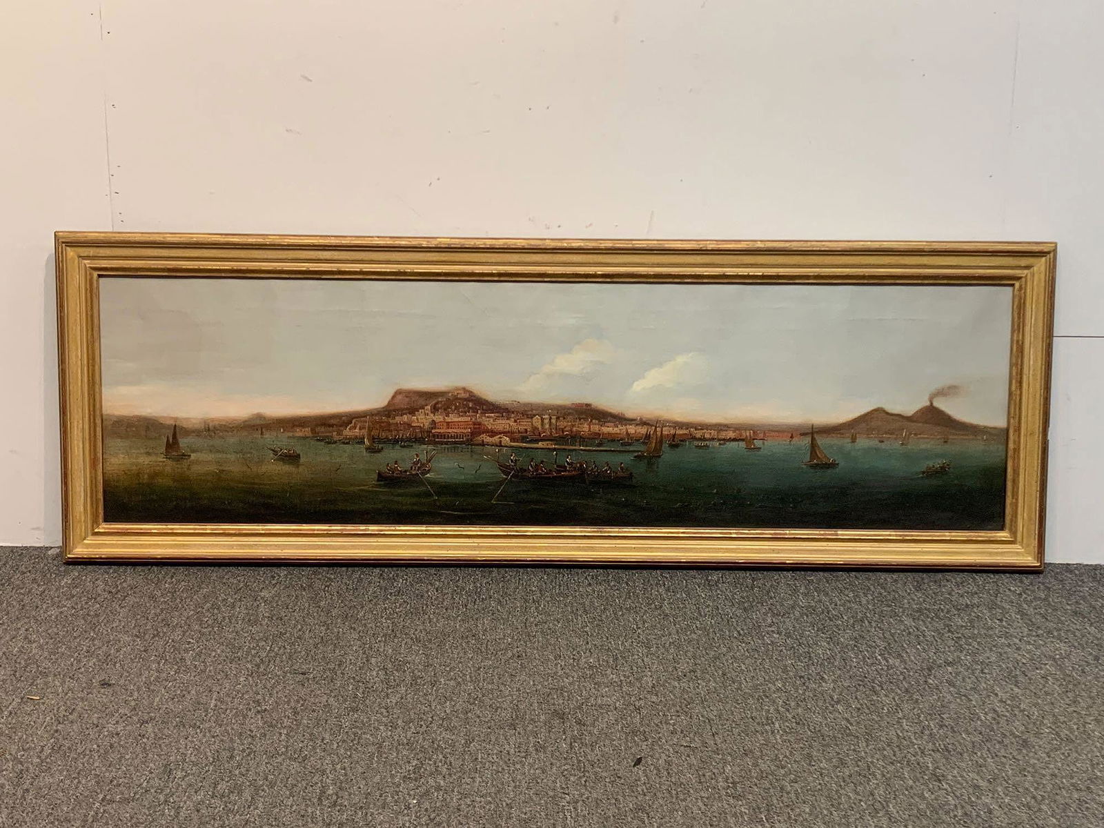 Italian School. Oil On Canvas, Harbor Scene (1 of 5)