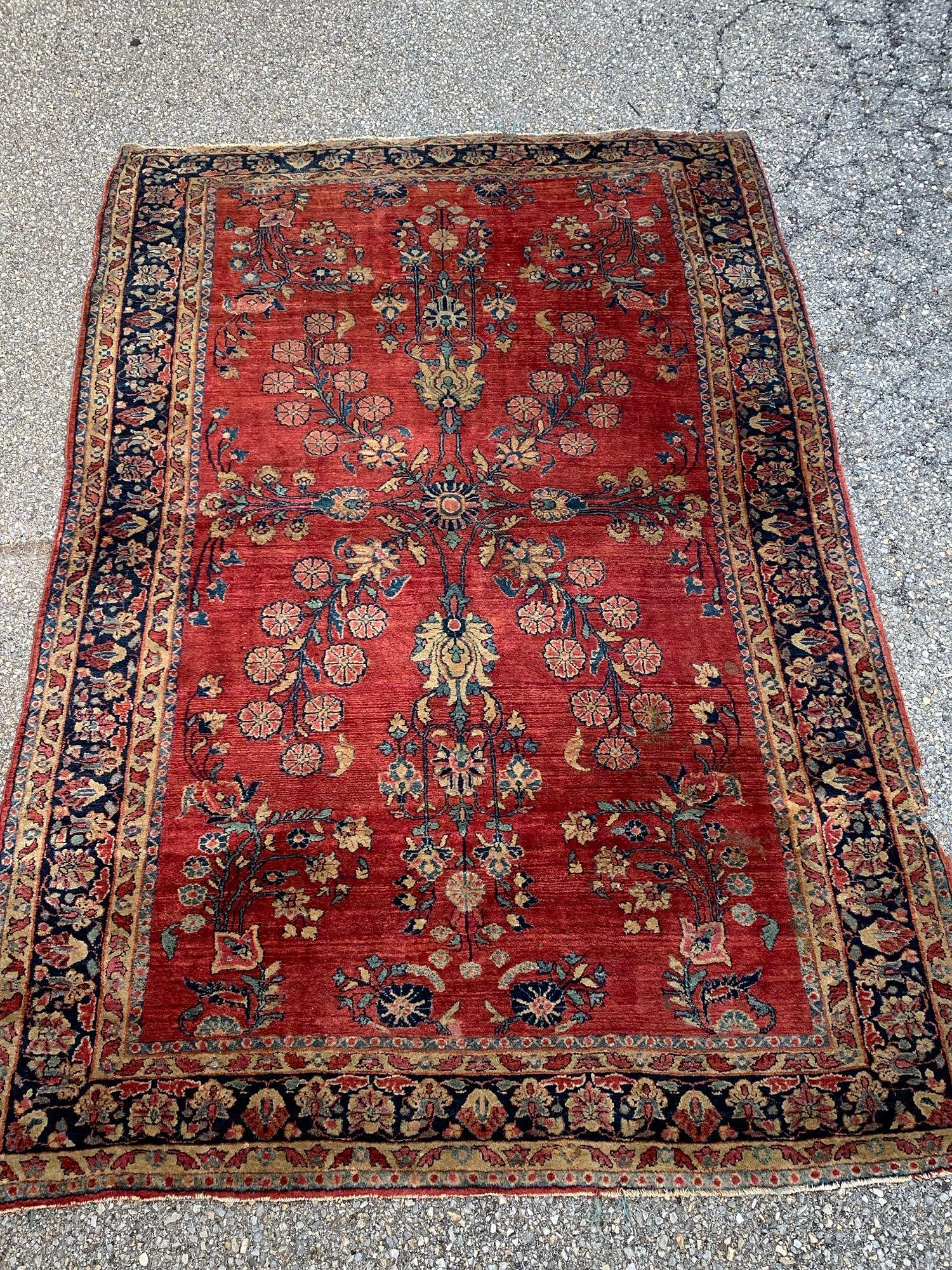 Antique Sarouk Carpet, 6ft 9in x 4ft 3in (1 of 6)