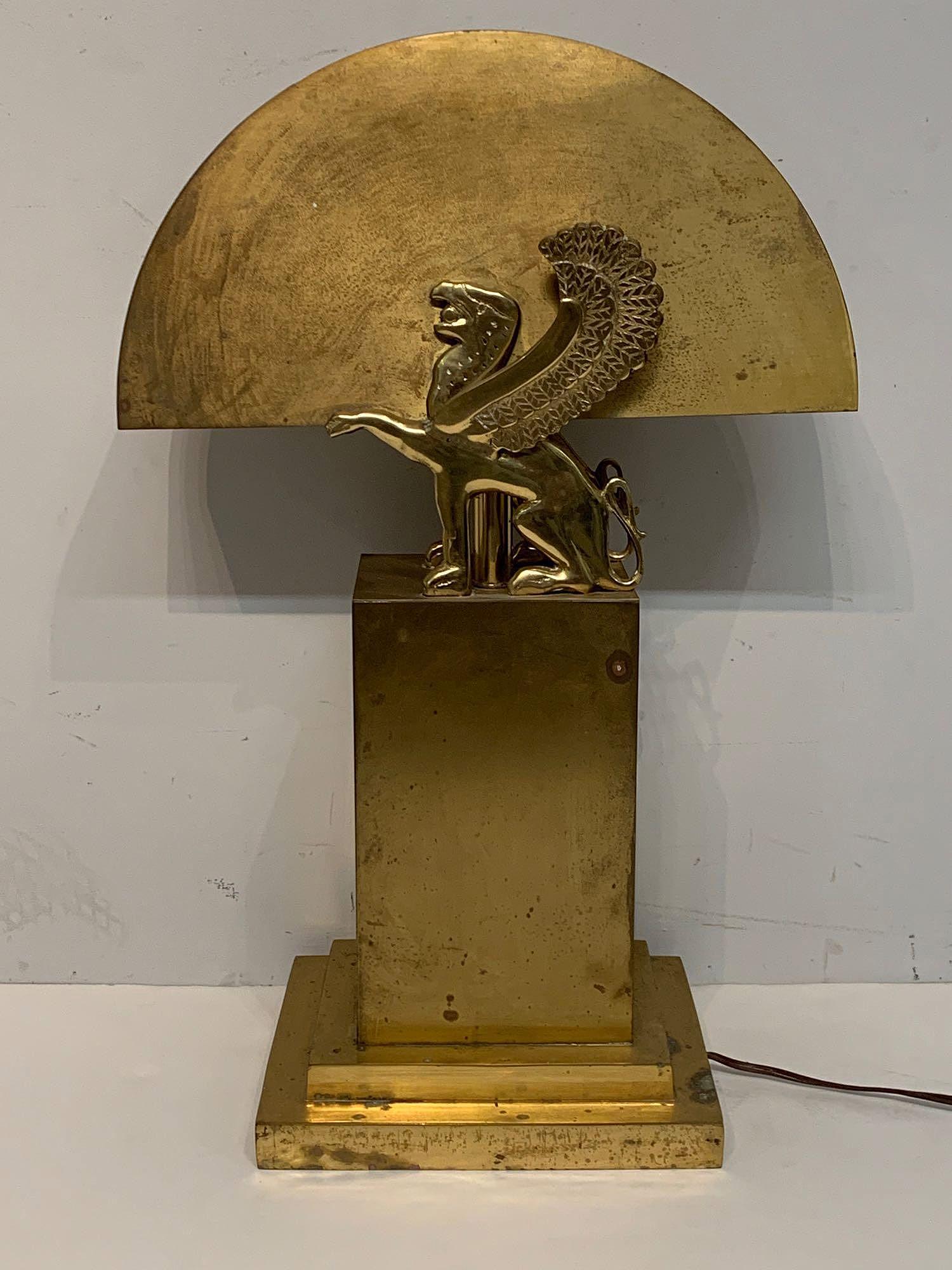 Art Deco Brass Table Lamp (1 of 6)
