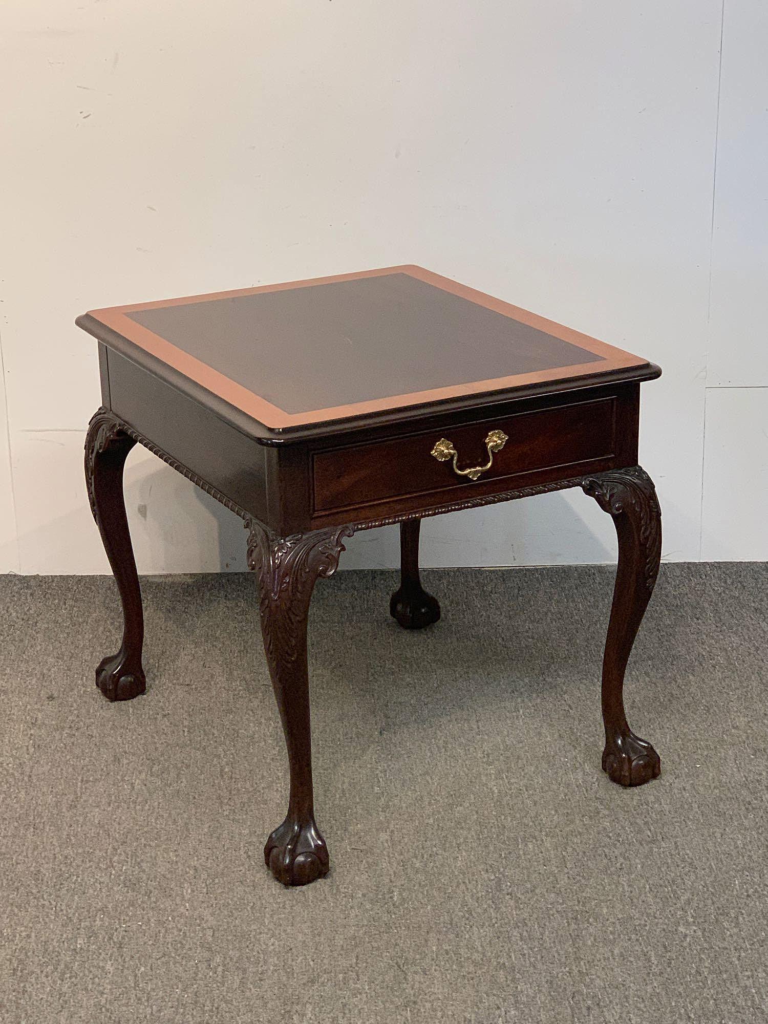 Stickley Chippendale-style Mahogany Lamp Table (1 of 5)