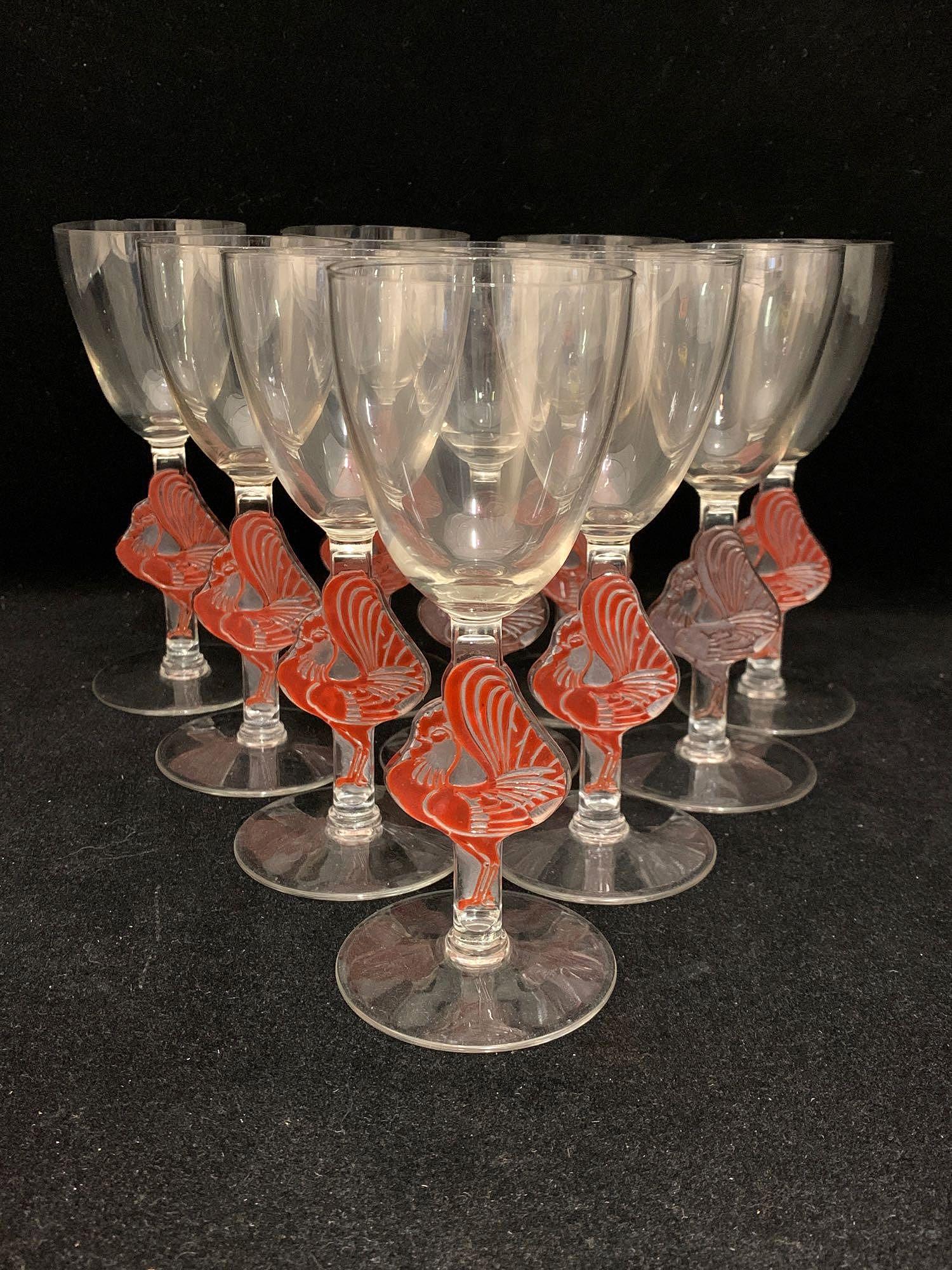 Ten R. Lalique William Cocktail Glasses (1 of 6)