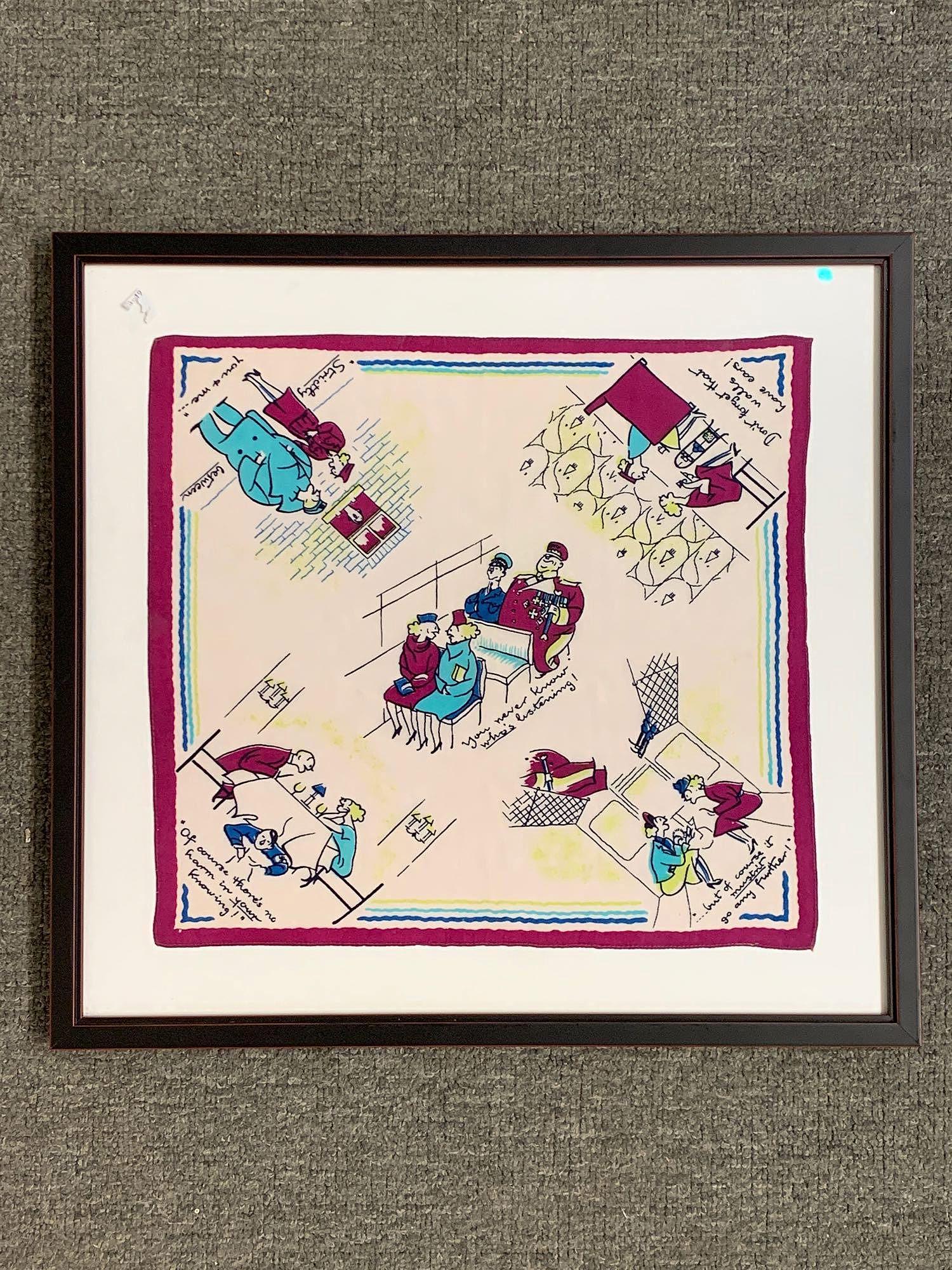 Framed Propaganda Handkerchief (1 of 6)