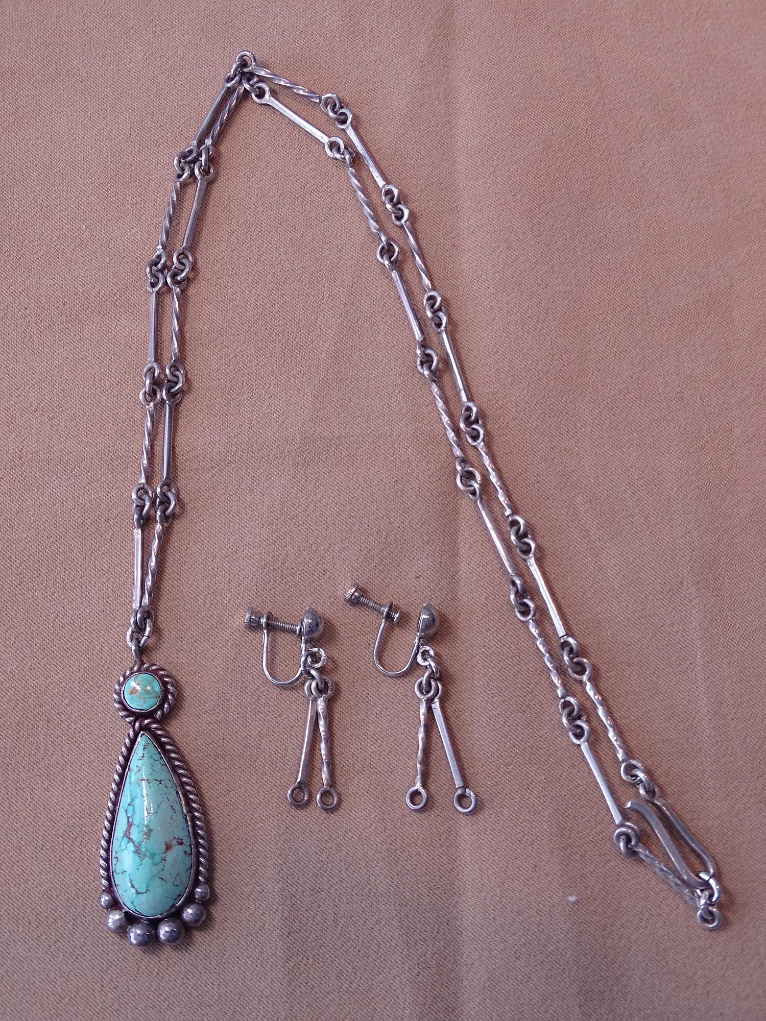Sterling Necklace & Earrings (1 of 3)
