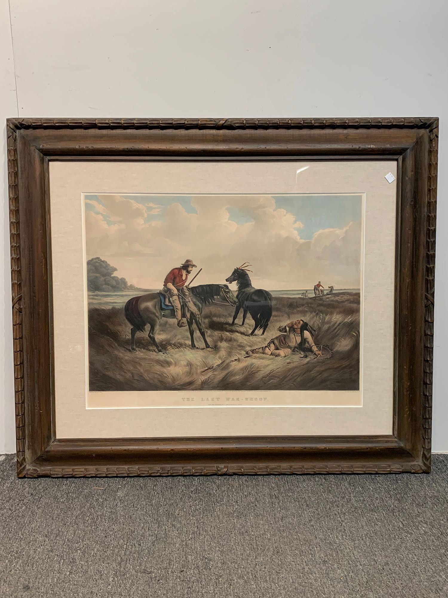 Currier Lithograph. The Last War-Whoop (1 of 5)