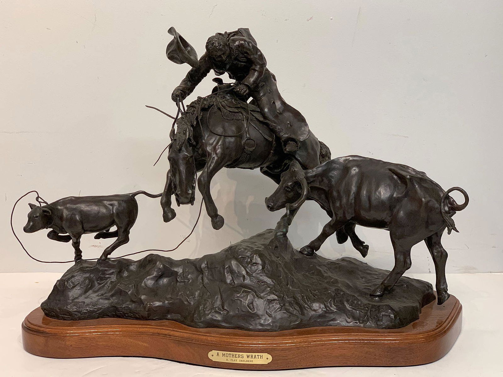 H. Clay Dahlberg Bronze Sculpture. A Mother's Wrath (1 of 4)