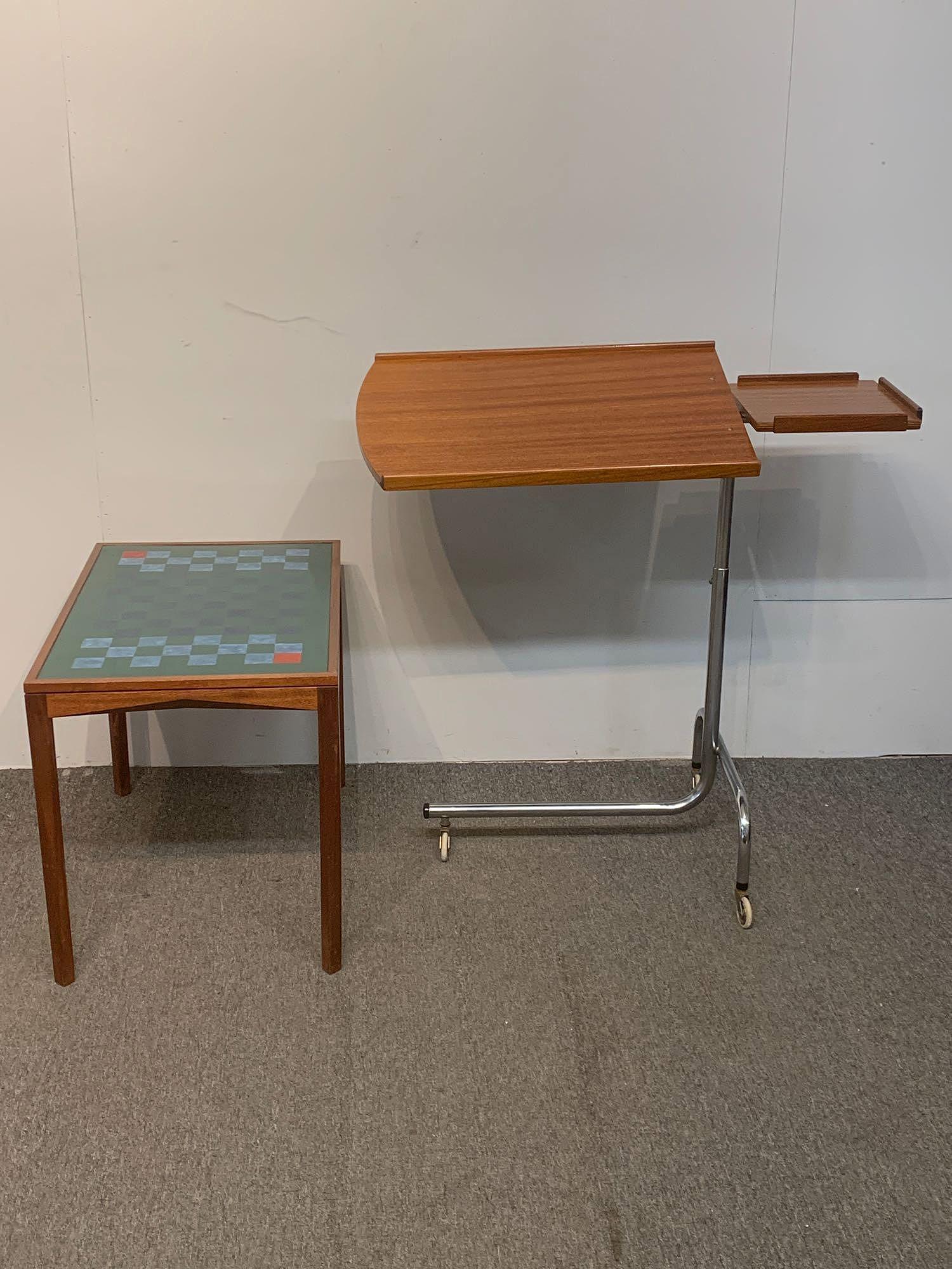 Danish Modern Game Table and Bedside Trolley (1 of 6)