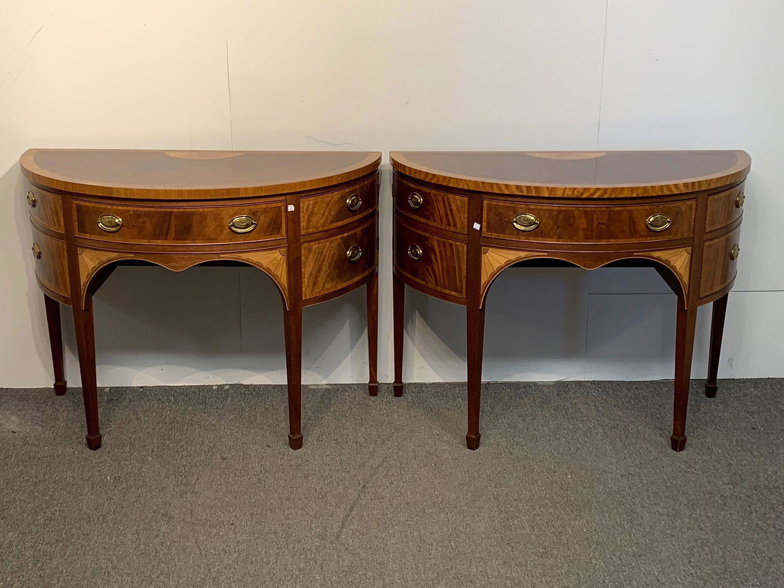 Pair of Baker Demilune Console Cabinets (1 of 5)