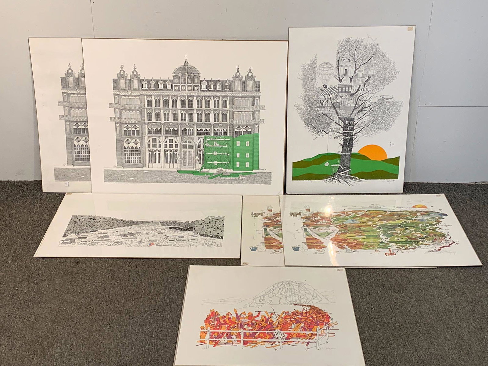 Seven Bruce Johnson Lithographs (1 of 4)