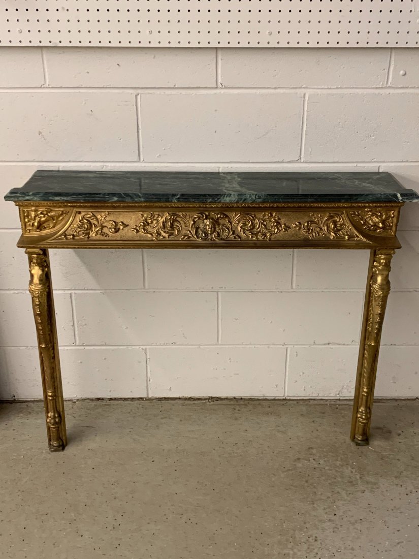 Empire-style Gilt Metal Console Table Base (1 of 6)