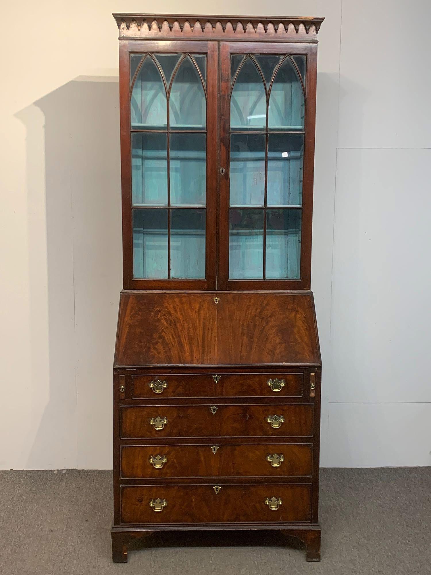 Georgian-style Mahogany Secretary Desk (1 of 4)