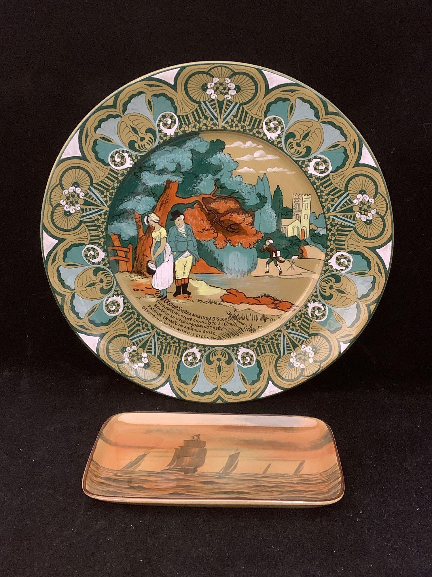 American Buffalo Pottery Plate And Pin Tray (1 of 5)