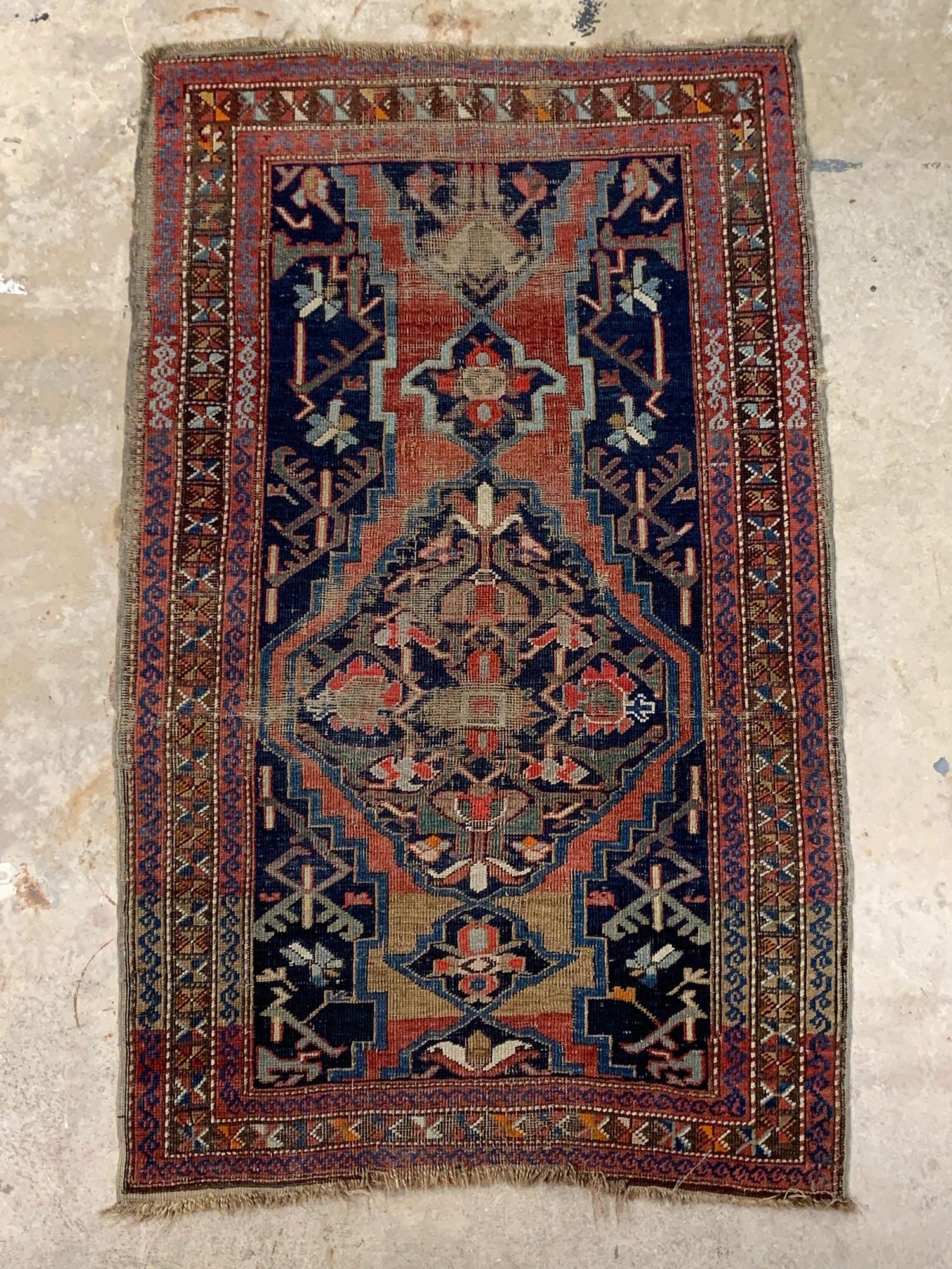Antique Shirvan Area Carpet, 4ft 6in x 2ft 10in (1 of 4)