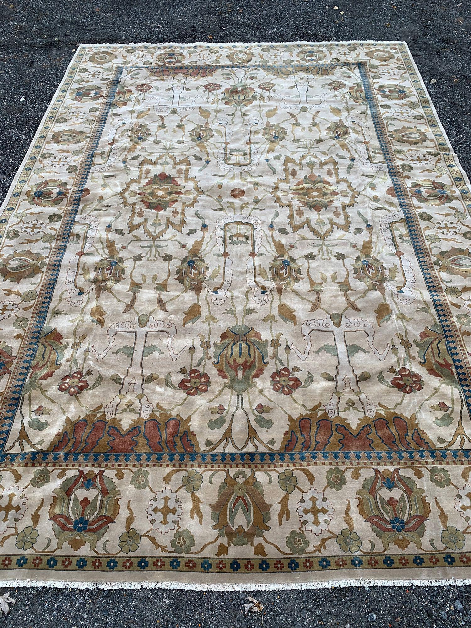 Persian Oushak Room-size Carpet, 12ft 9in x 19ft (1 of 7)