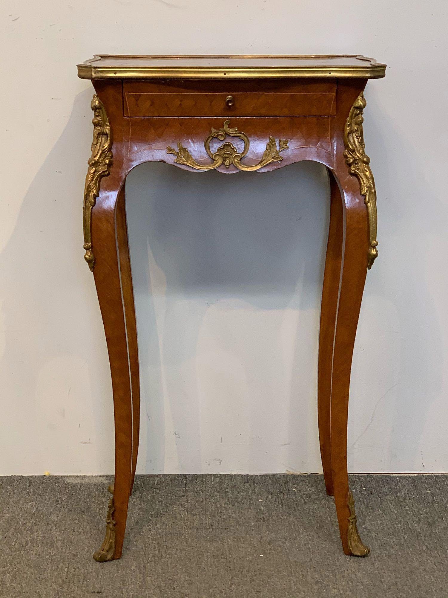 Louis XV-style Ormolu And Parquetry Stand (1 of 4)