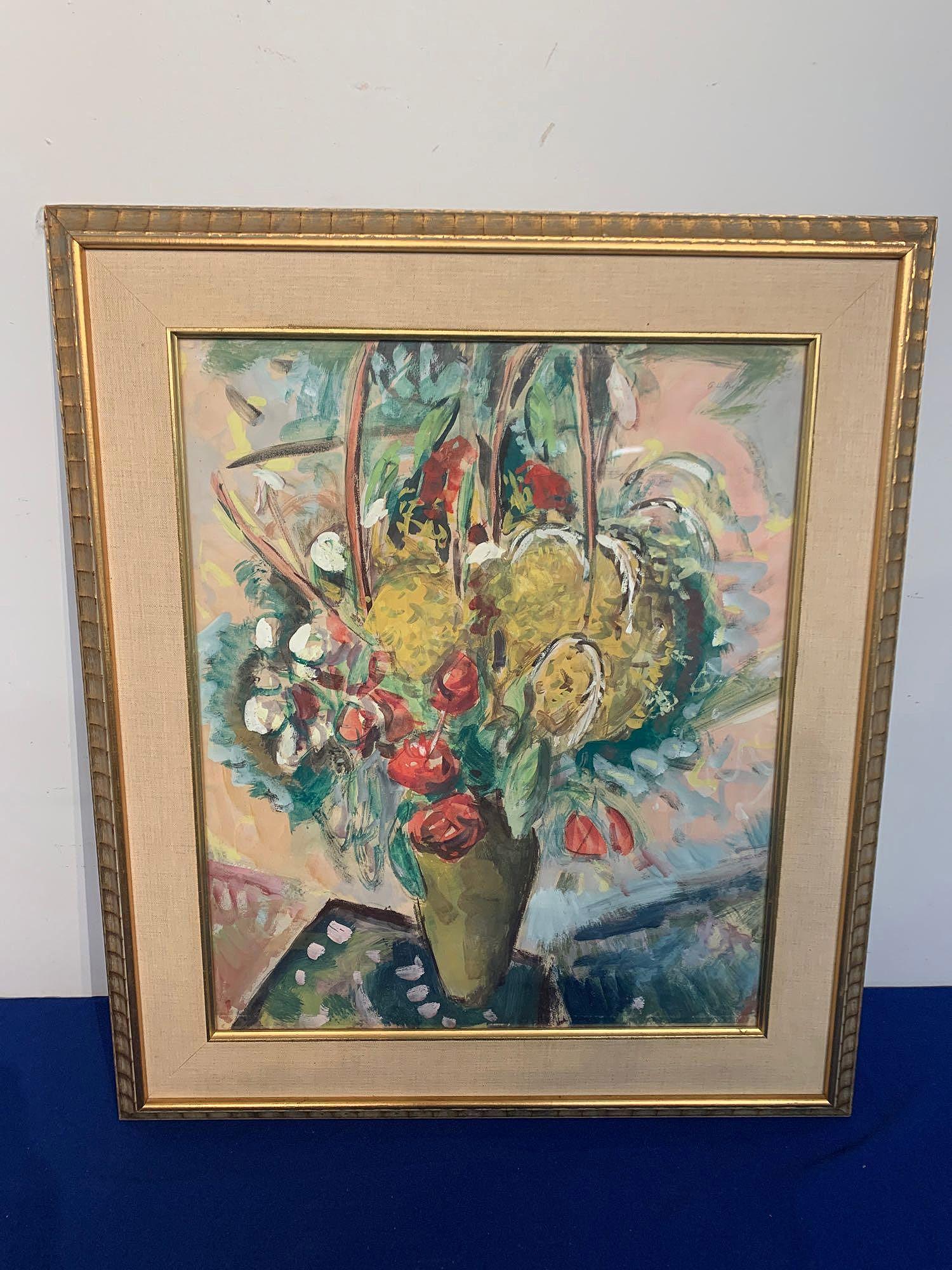 A.H. Maurer. Watercolor, Floral Still Life (1 of 4)