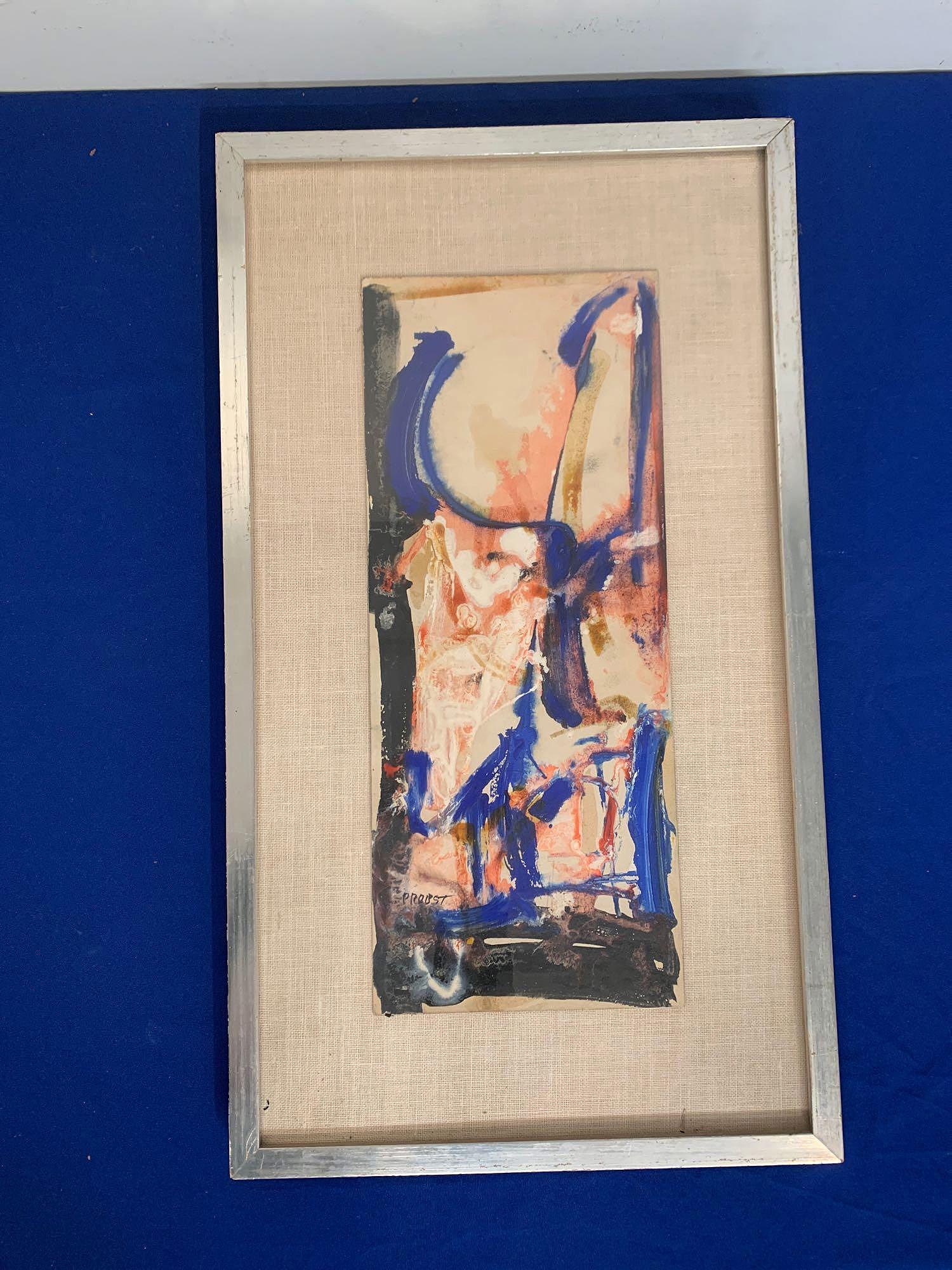 Joachim Probst. Acrylic on Paper, Abstract (1 of 4)