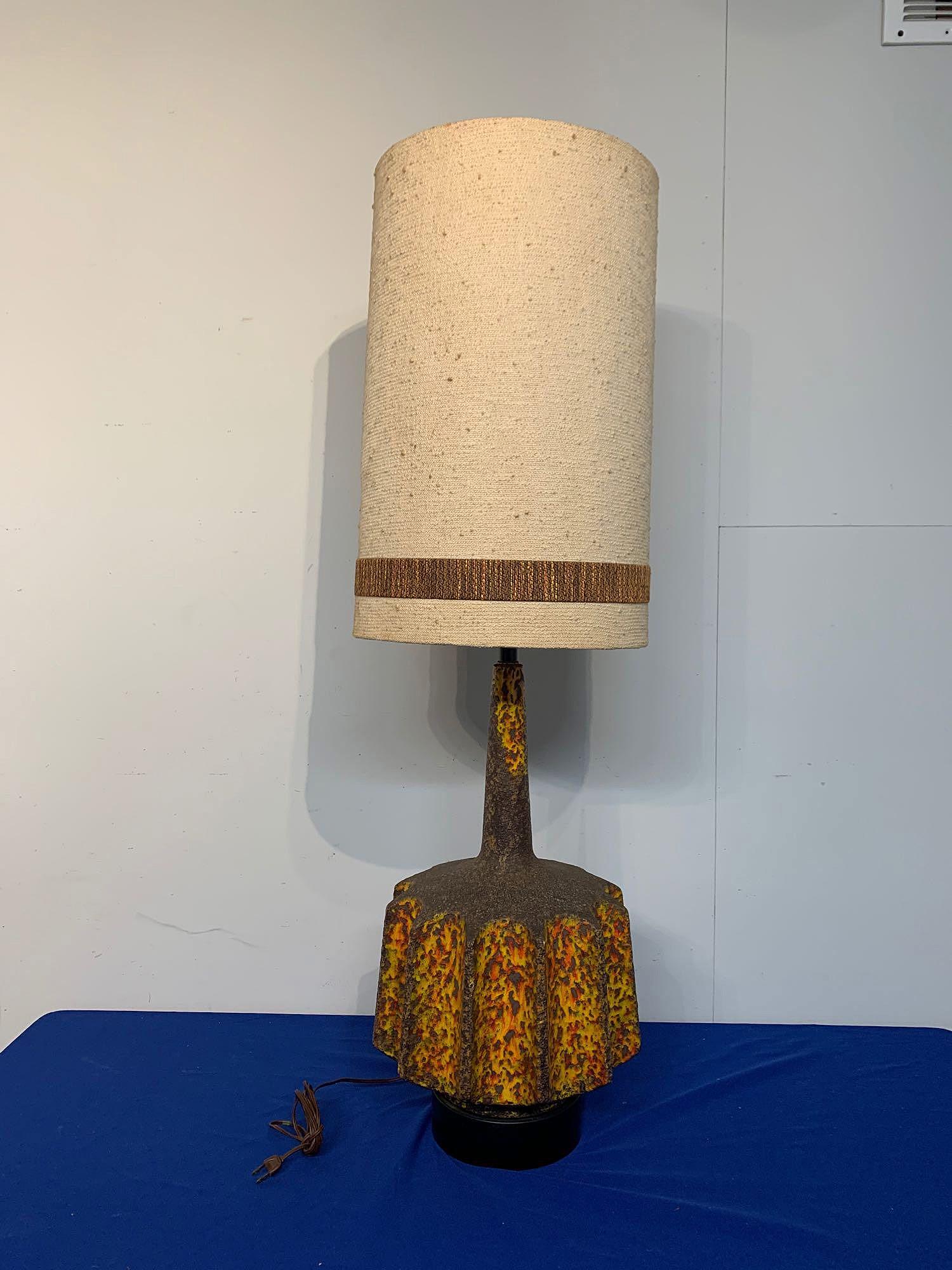 Studio Pottery Glazed Table Lamp (1 of 5)