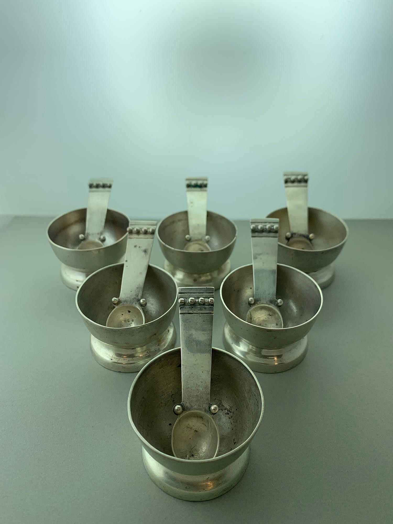 Six Spratling Sterling Silver Salt Cellars (1 of 4)