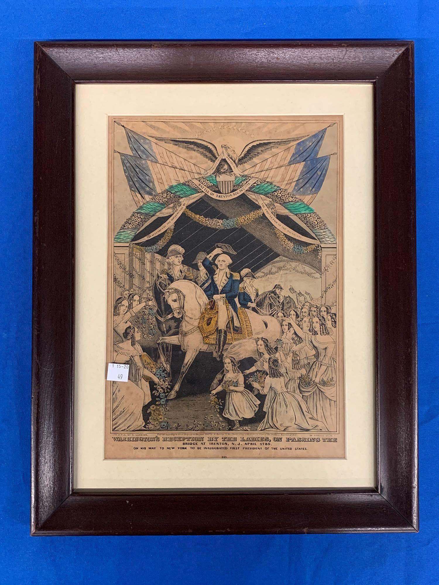 N. Currier. Lithogr. Washington's Reception (1 of 3)