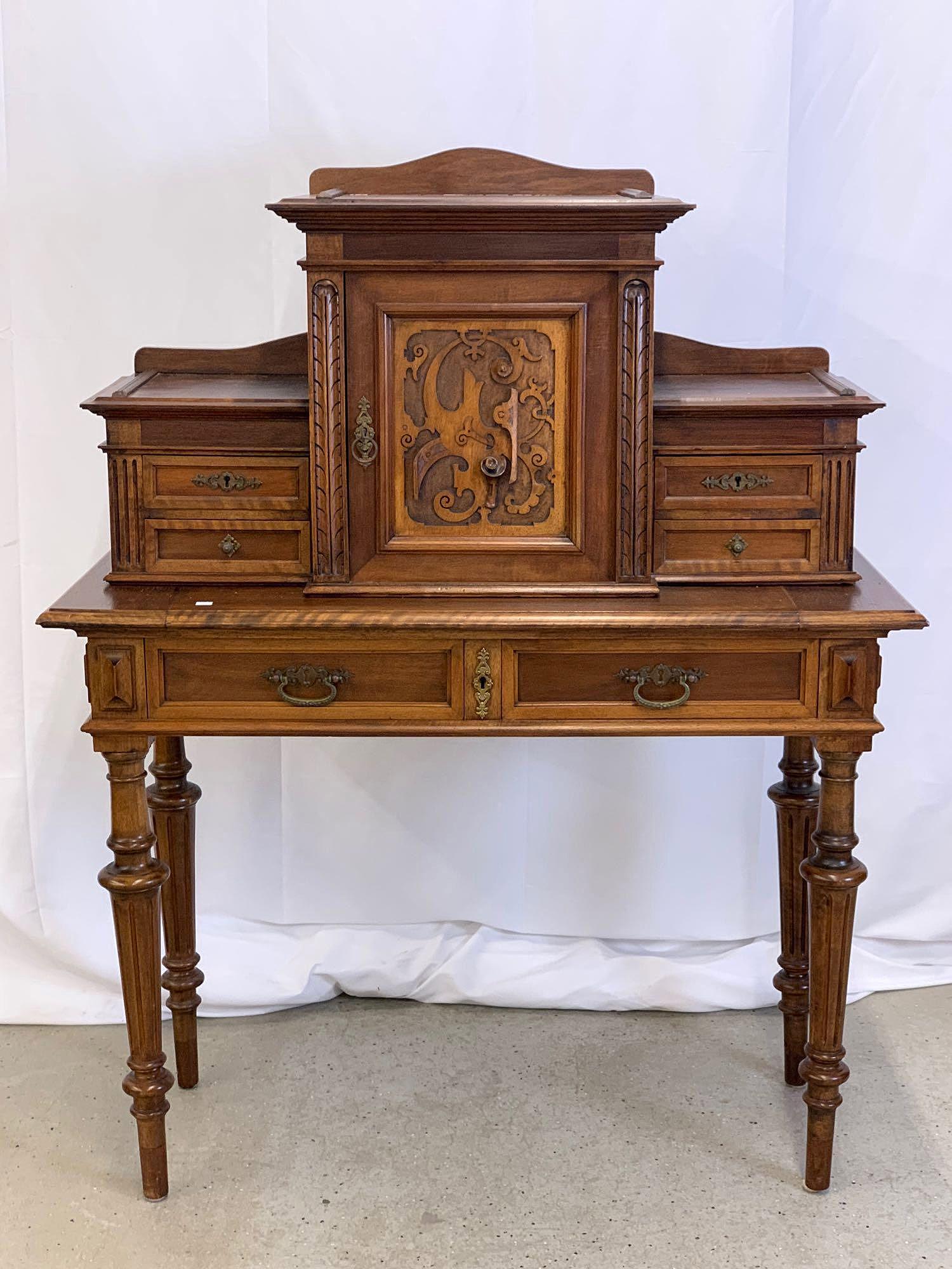 Victorian Carved Walnut Cabinet (1 of 4)